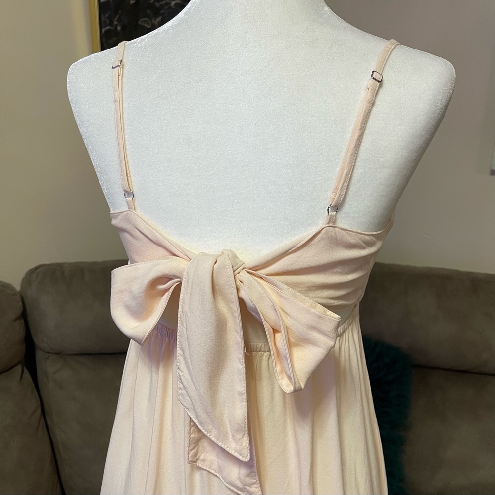 Paper Heart Cream Palm Landscape Canvas Dress US M - Picture 4 of 7